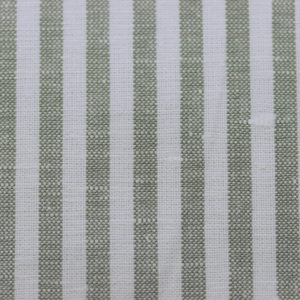 Light, linen with cotton fabric, dove and off white colour stripes