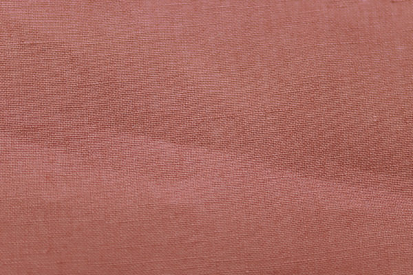 Light, linen fabric, plain Canyon Rose colour
